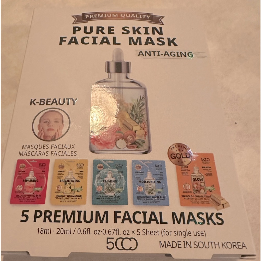 COPY - COPY - Pure skin facial mask anti aging 5 premium facial mask